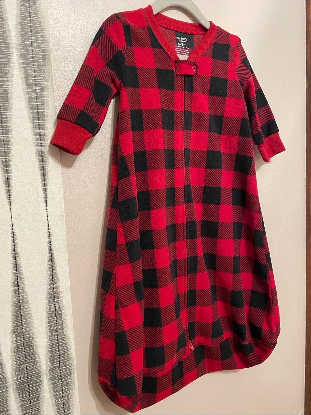 Carter's Red and Black Buffalo Plaid Sleep Sack